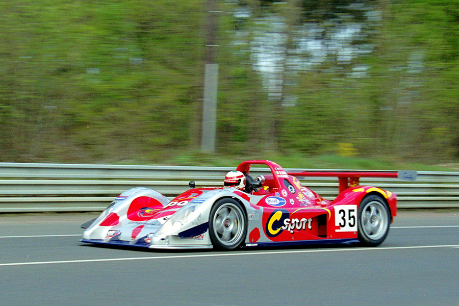 Pilbeam MP84 on the famous Mulsanne Straight at Le Mans in 2001